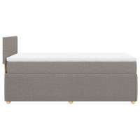 Produktbild för Ramsäng med madrass taupe 90x190 cm tyg