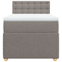 Produktbild för Ramsäng med madrass taupe 90x190 cm tyg