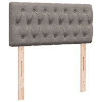 Produktbild för Ramsäng med madrass taupe 90x190 cm tyg