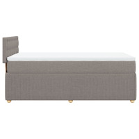 Produktbild för Ramsäng med madrass taupe 90x190 cm tyg
