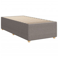 Produktbild för Ramsäng med madrass taupe 90x190 cm tyg