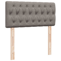 Produktbild för Ramsäng med madrass taupe 90x190 cm tyg