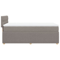 Produktbild för Ramsäng med madrass taupe 90x190 cm tyg