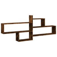 Produktbild för Vägghylla rökfärgad ek 167,5x18x68 cm konstruerat trä