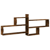 Produktbild för Vägghylla rökfärgad ek 167,5x18x68 cm konstruerat trä