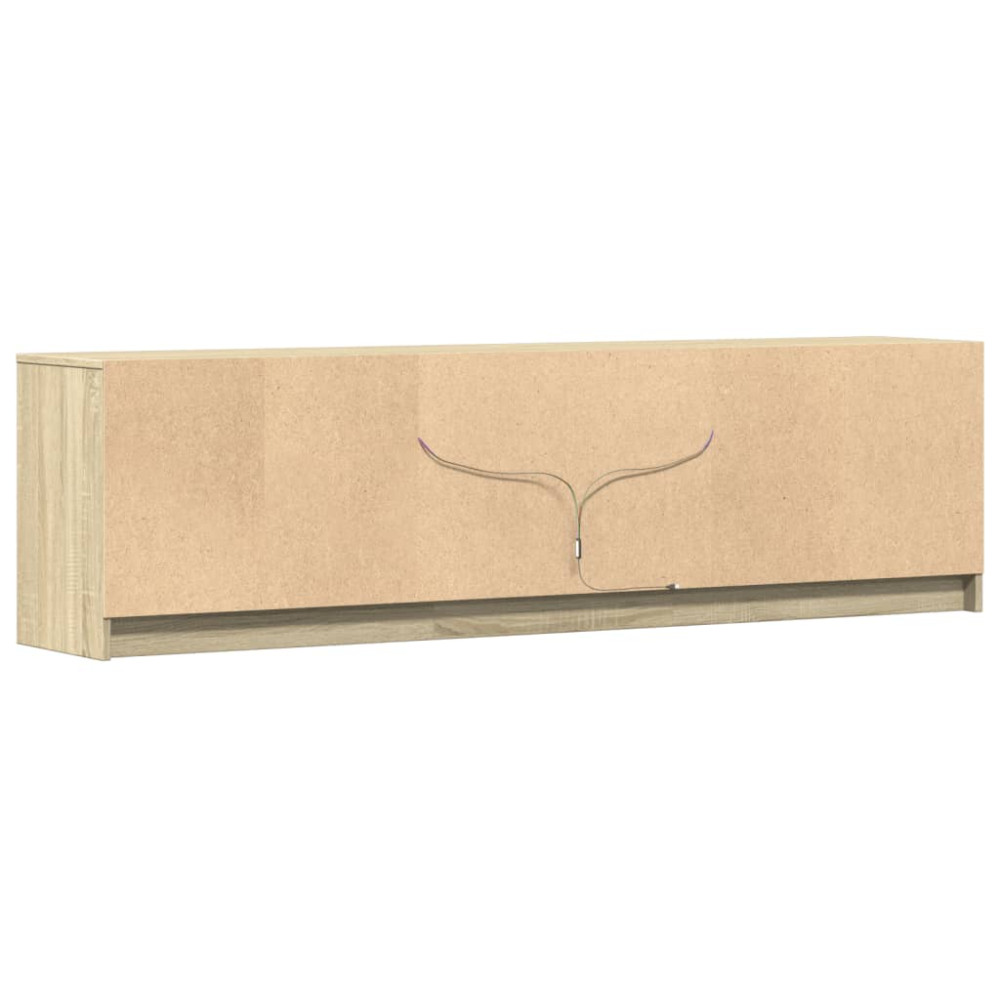 Produktbild för Tv-bänk med LEDs sonoma-ek 180x34x50 cm konstruerat trä