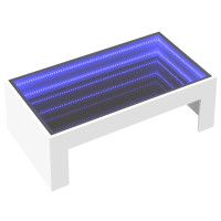 Produktbild för Soffbord med Infinity LEDs vit 90x50x30 cm