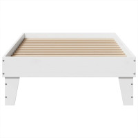 Produktbild för Sängram utan madrass vit 90x190 cm massiv furu