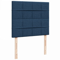 Produktbild för Ramsäng med madrass blå 120x200 cm tyg