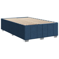 Produktbild för Ramsäng med madrass blå 120x200 cm tyg