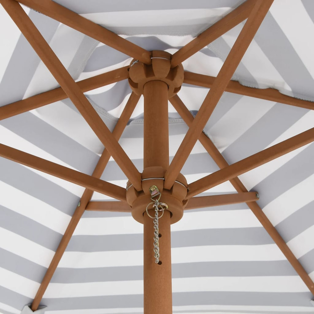 Produktbild för Trädgårdsparasoll med trästång för barn Ø120x140 cm