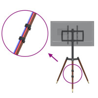 Produktbild för Tv-stativ för 37-65 tums skärm max VESA 400x400 mm 40kg