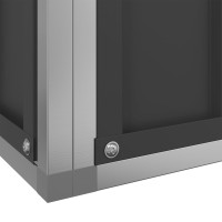 Produktbild för Voljär med förlängning silver 416x203x216 cm stål