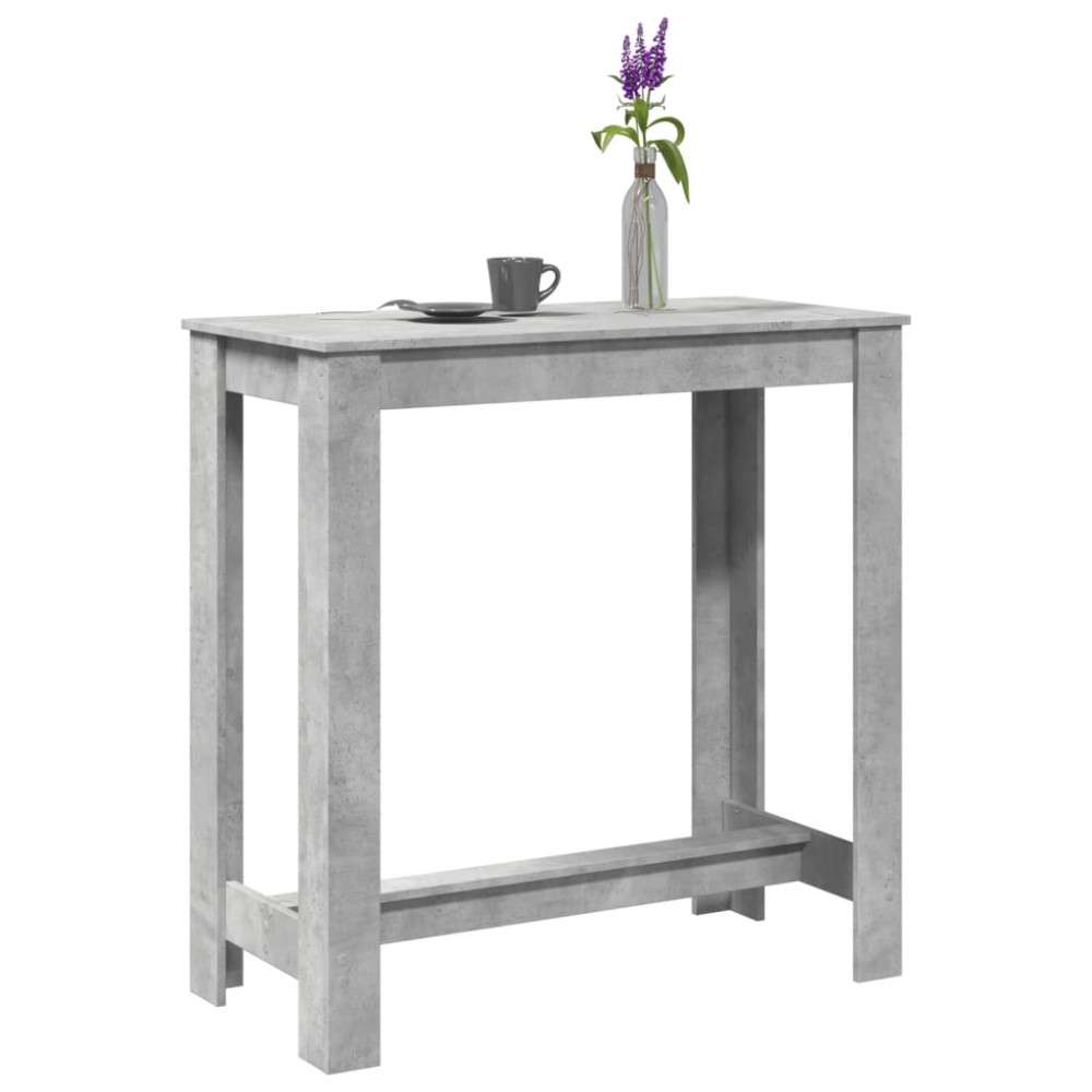 Produktbild för Barbord betonggrå 102x50x103,5 cm konstruerat trä