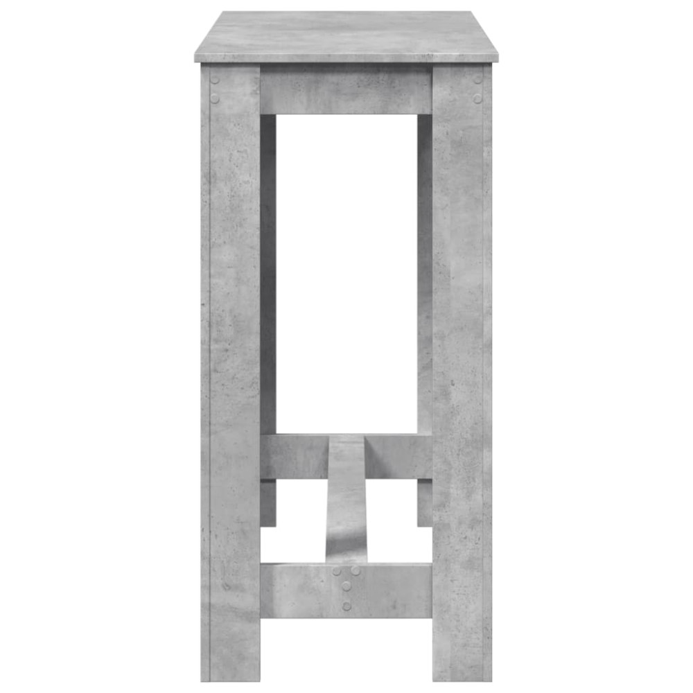 Produktbild för Barbord betonggrå 102x50x103,5 cm konstruerat trä