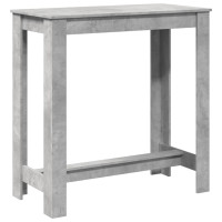 Produktbild för Barbord betonggrå 102x50x103,5 cm konstruerat trä