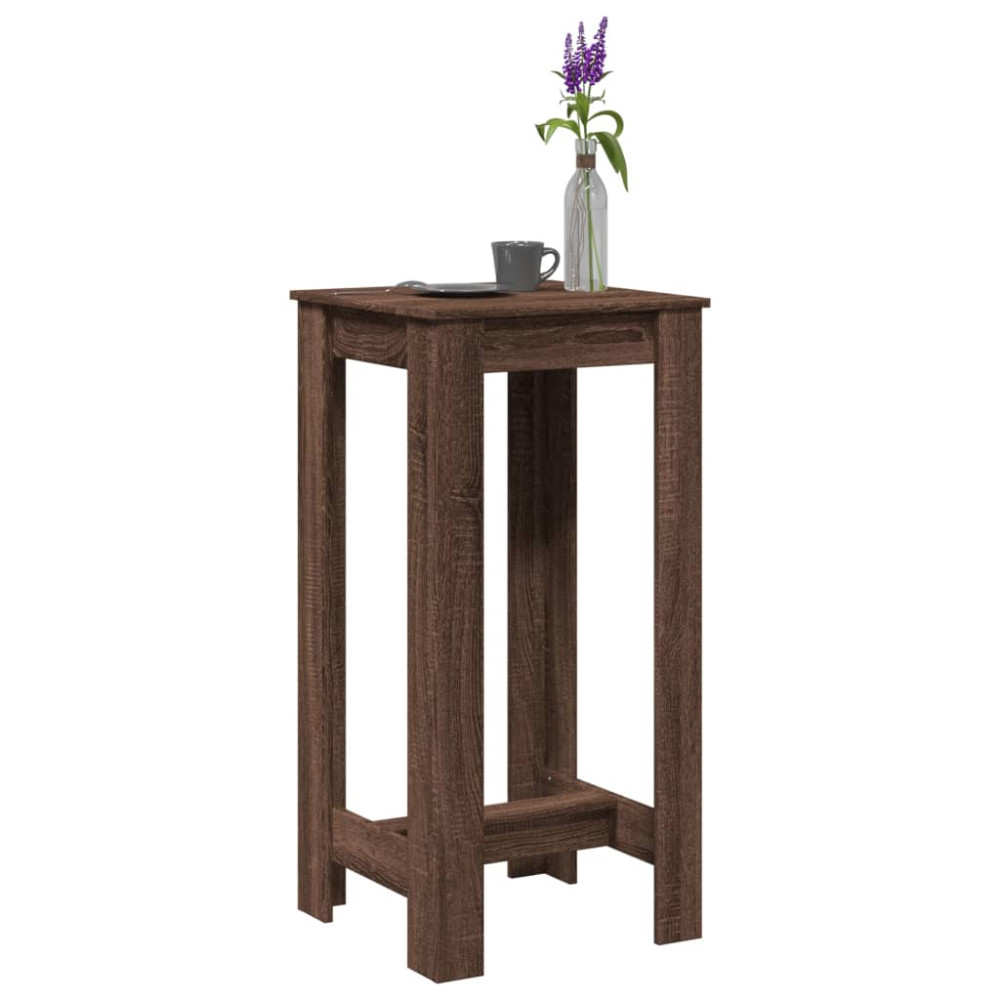 Produktbild för Barbord brun ek 51x50x103,5 cm konstruerat trä