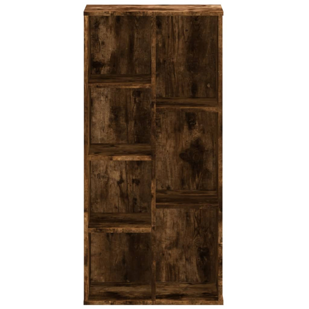 Produktbild för Bokhylla rökfärgad ek 50x25x105 cm konstruerat trä