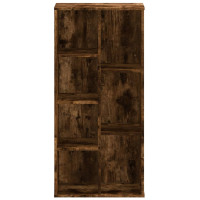 Produktbild för Bokhylla rökfärgad ek 50x25x105 cm konstruerat trä