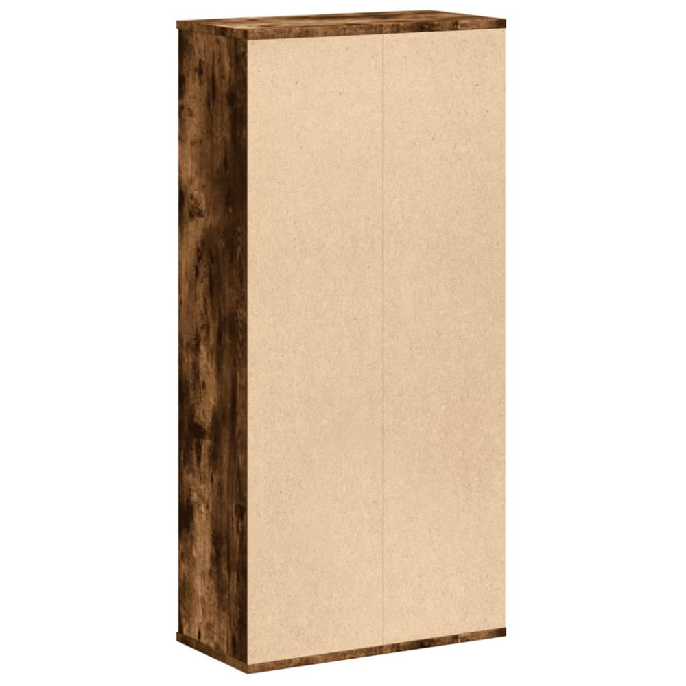 Produktbild för Bokhylla rökfärgad ek 50x25x105 cm konstruerat trä