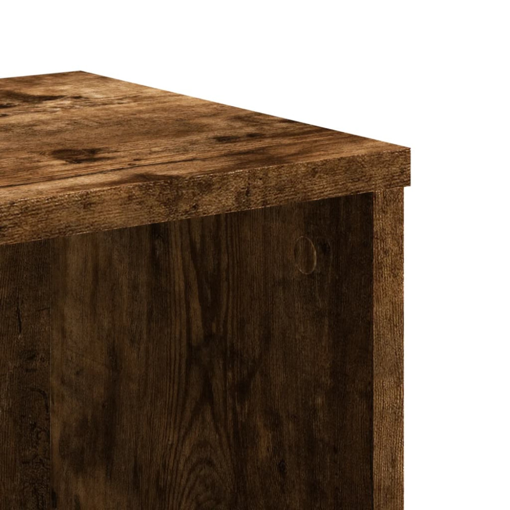 Produktbild för Bokhylla rökfärgad ek 50x25x105 cm konstruerat trä