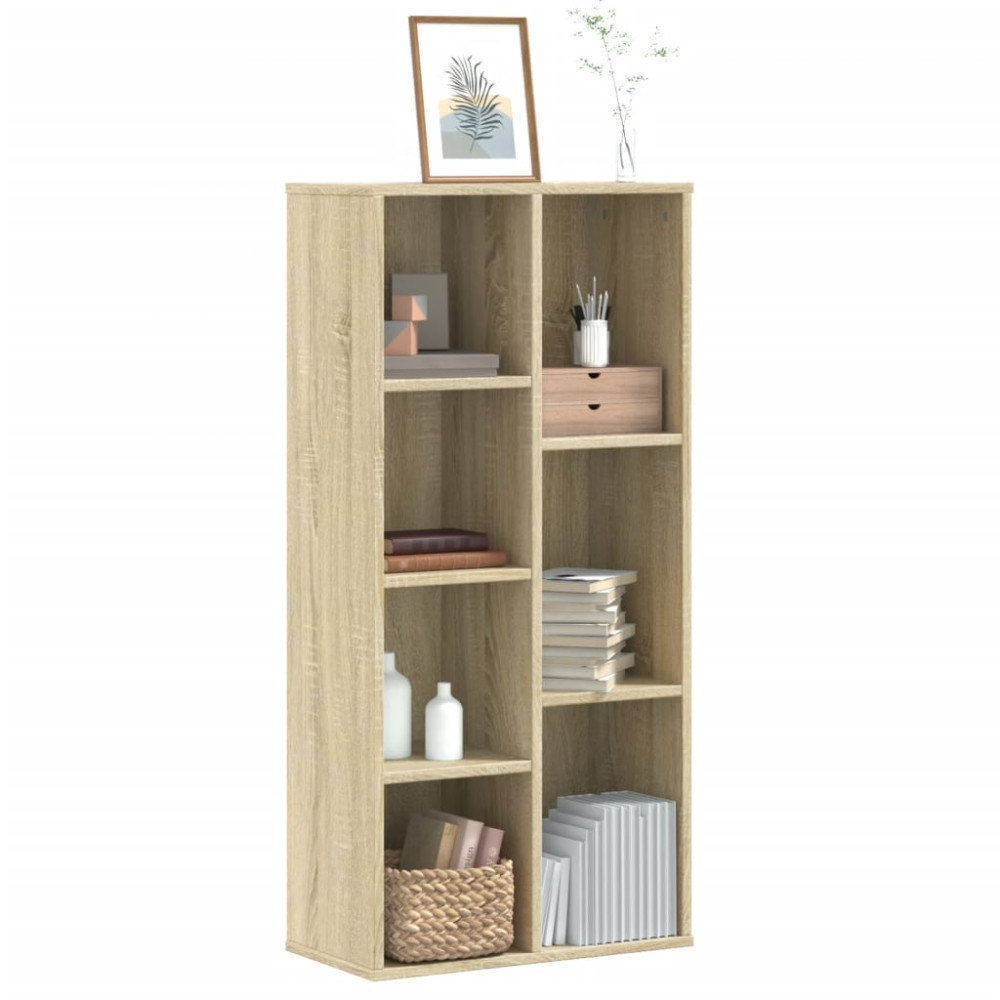 Produktbild för Bokhylla sonoma-ek 50x25x105 cm konstruerat trä