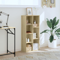 Produktbild för Bokhylla sonoma-ek 50x25x105 cm konstruerat trä