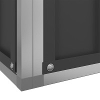 Produktbild för Voljär med utbyggnad silver 1037x203x216 cm stål