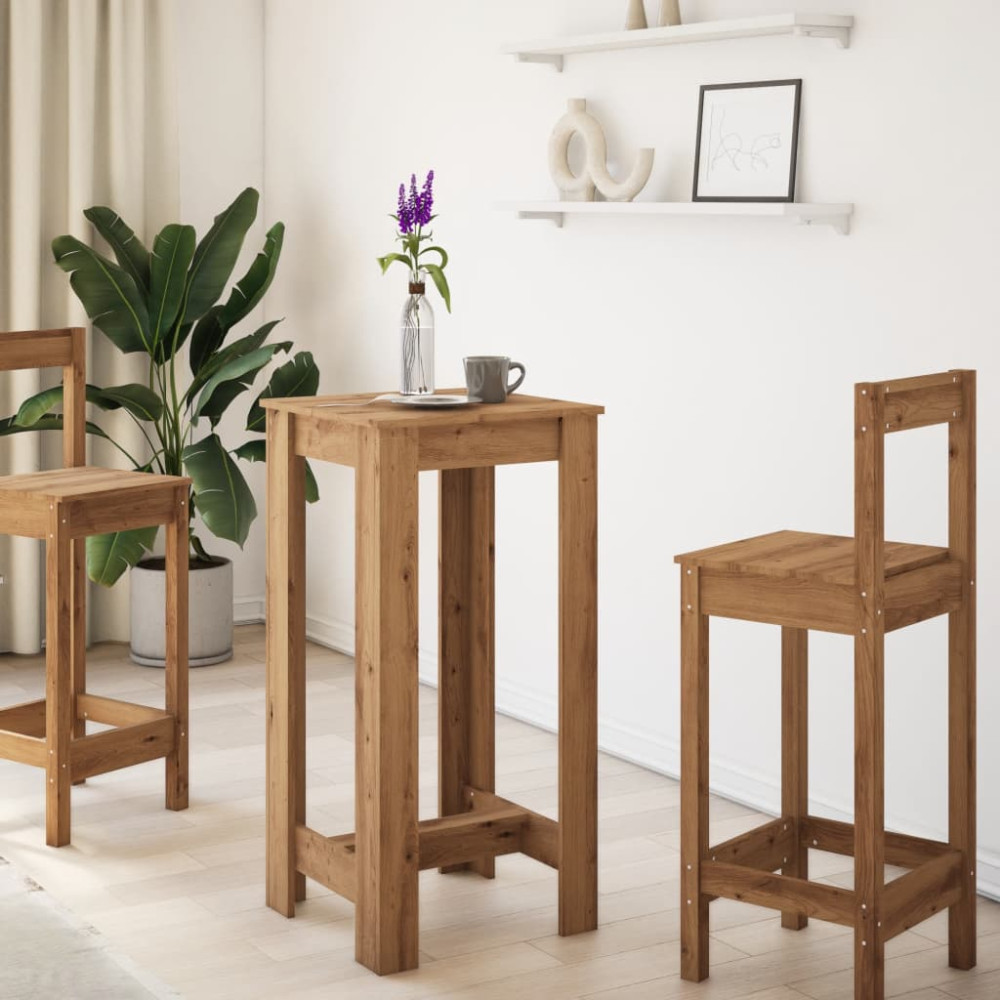 Produktbild för Barbord artisian-ek 51x50x103,5 cm konstruerat trä