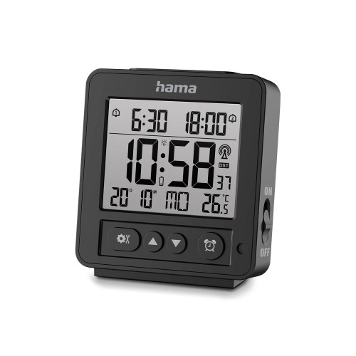 Hama Digital Alarm Clock "Rhodos" DCF Black