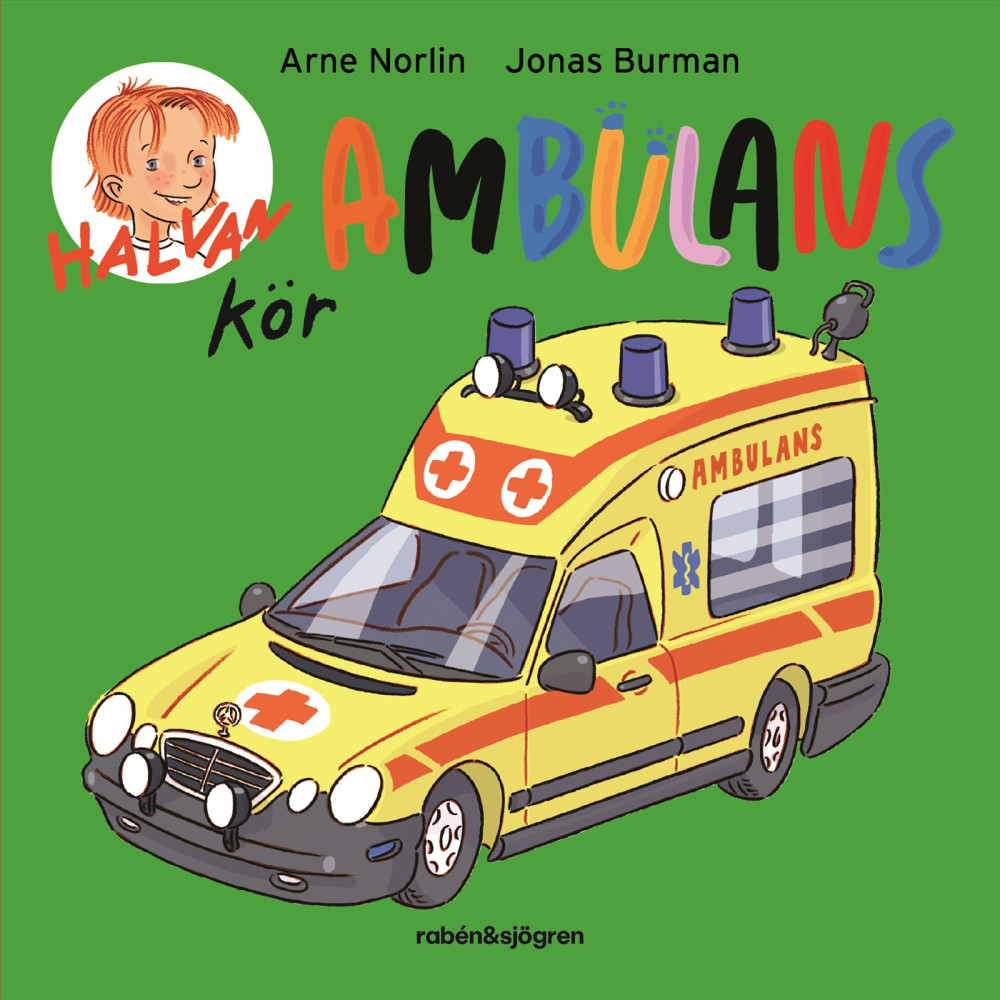 Produktbild för Halvan kör ambulans (bok, board book)