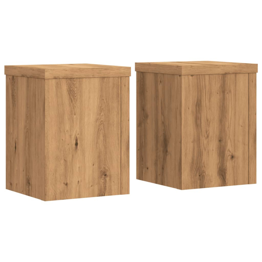 Produktbild för Växtställ 2 st ek 15x15x20 cm konstruerat trä