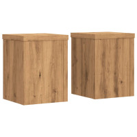 Produktbild för Växtställ 2 st ek 15x15x20 cm konstruerat trä