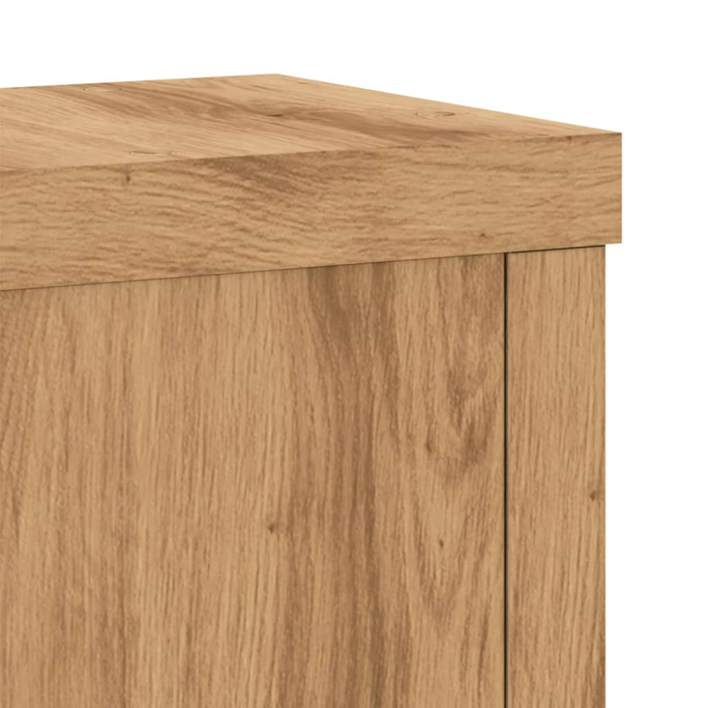 Produktbild för Växtställ 2 st ek 15x15x20 cm konstruerat trä