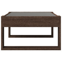 Produktbild för Soffbord med Infinity LEDs brun ek 70x53x30 cm