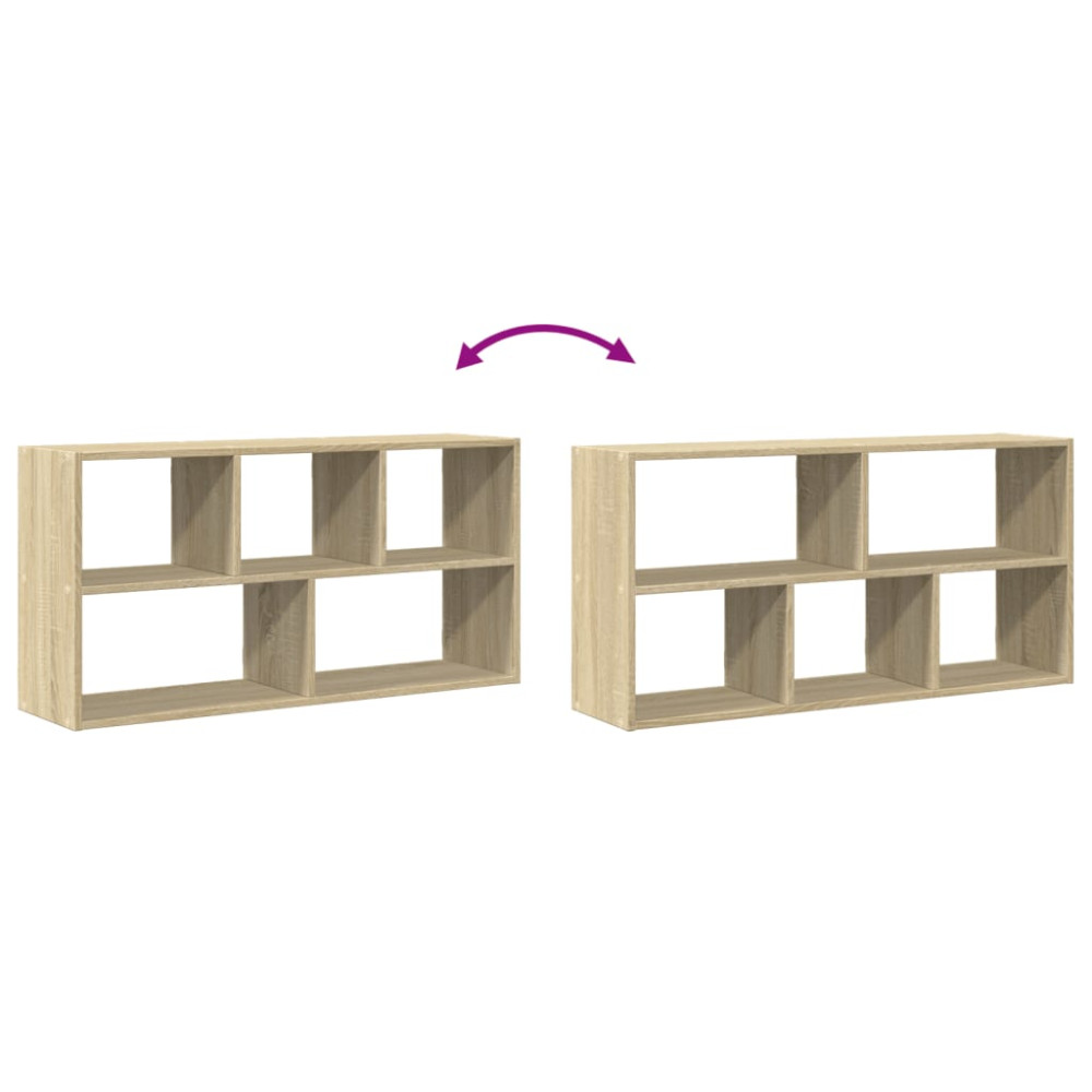 Produktbild för Vägghylla sonoma-ek 100x25x50 cm konstruerat trä