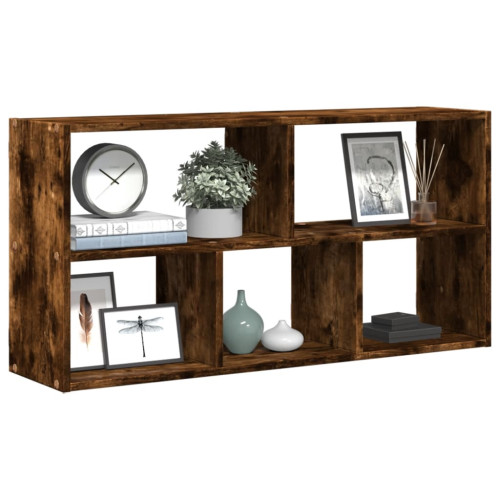 vidaXL Vägghylla rökfärgad ek 100x25x50 cm konstruerat trä