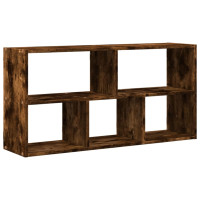 Produktbild för Vägghylla rökfärgad ek 100x25x50 cm konstruerat trä