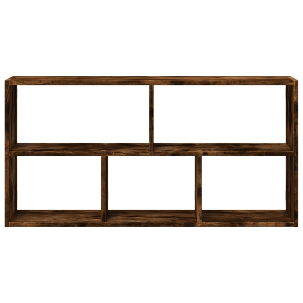 Produktbild för Vägghylla rökfärgad ek 100x25x50 cm konstruerat trä