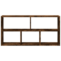 Produktbild för Vägghylla rökfärgad ek 100x25x50 cm konstruerat trä
