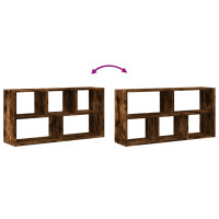 Produktbild för Vägghylla rökfärgad ek 100x25x50 cm konstruerat trä