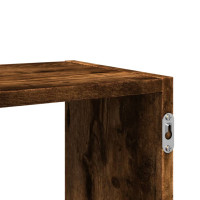 Produktbild för Vägghylla rökfärgad ek 100x25x50 cm konstruerat trä
