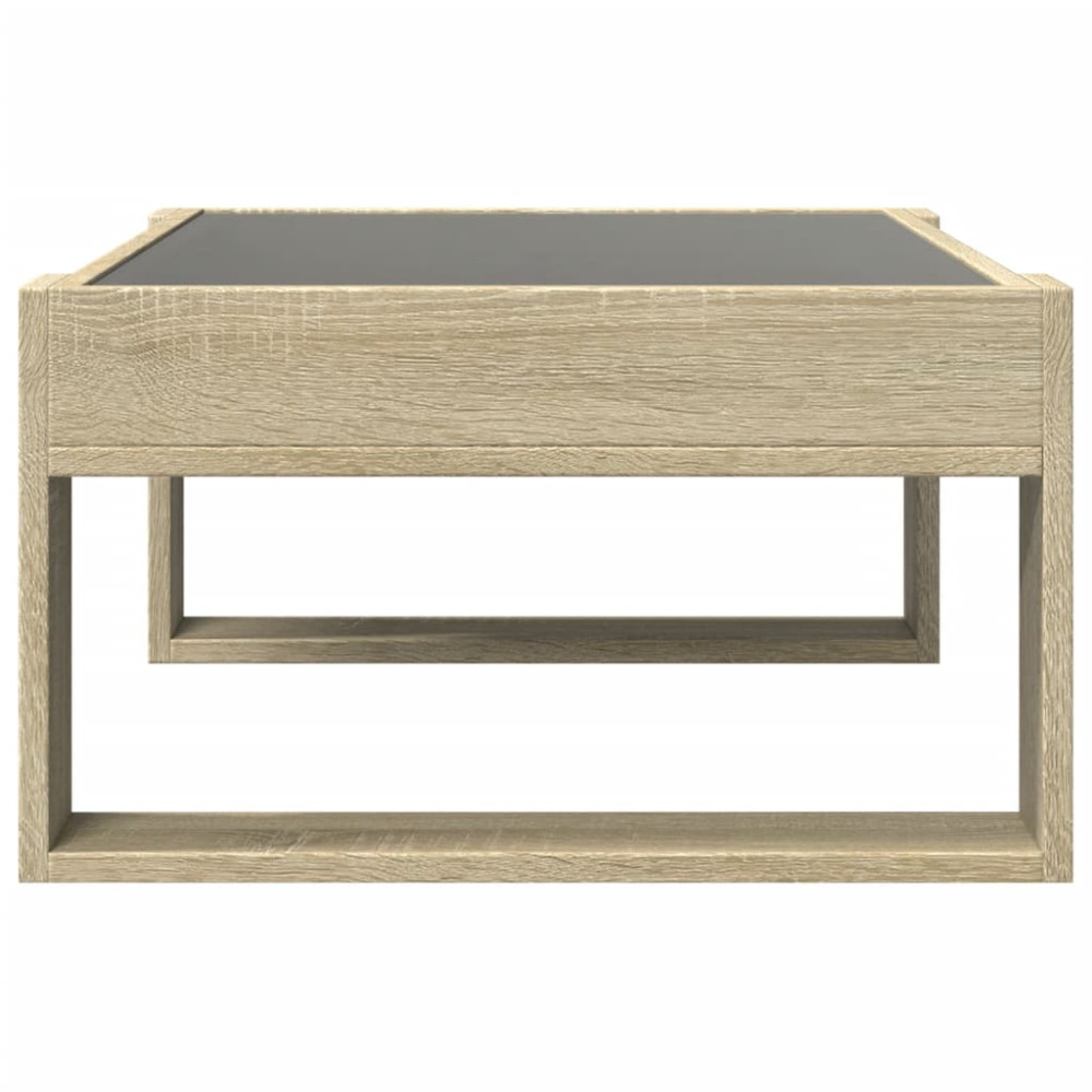 Produktbild för Soffbord med Infinity LEDs sonoma-ek 70x53x30 cm