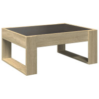 Produktbild för Soffbord med Infinity LEDs sonoma-ek 70x53x30 cm
