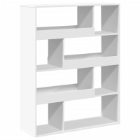Produktbild för Bokhylla vit 100x33x125,5 cm konstruerat trä