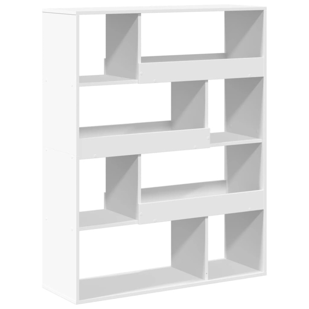 Produktbild för Bokhylla vit 100x33x125,5 cm konstruerat trä