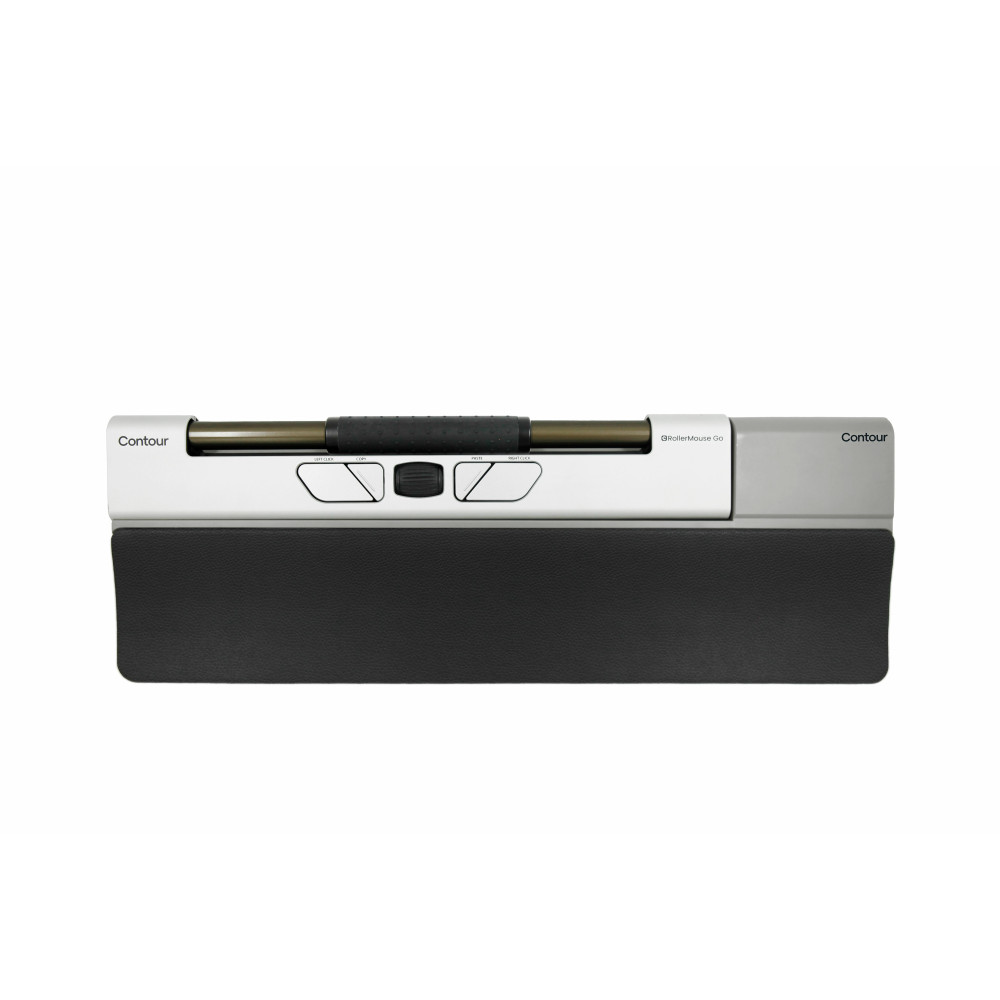 Produktbild för Contour RollerMouse Go - centrerad mus - antibakteriell yta, hög motståndskraft mot desinfektionsmedel - med RollerMouse Go Dock