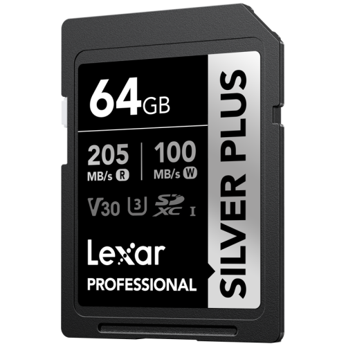 LEXAR Lexar SDXC Professional SILVER Plus 1066x UHS-I/U3/A2/4K R205/W100 (V30) 64GB