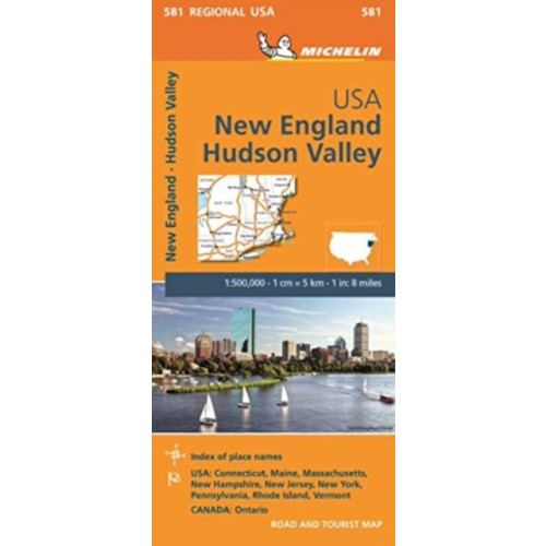 Michelin Editions Des Voyages New England, Hudson Valley - Michelin Regional Map 581