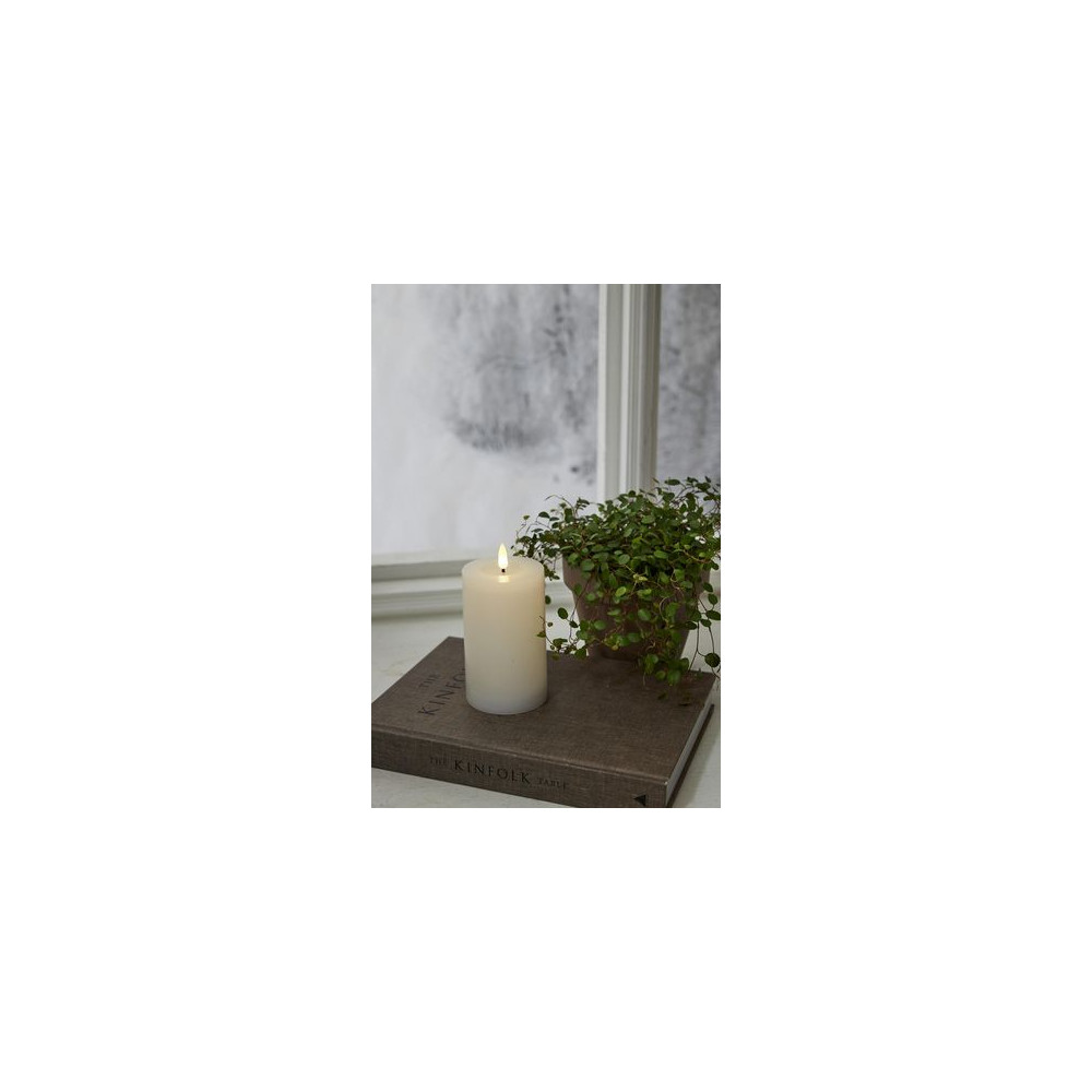 Produktbild för Blockljus STAR T LED Flamme 15cm vit